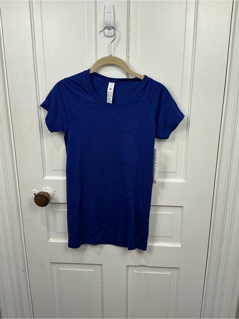 lululemon athletica Short Sleeve Scoop Tee in Royal Blue